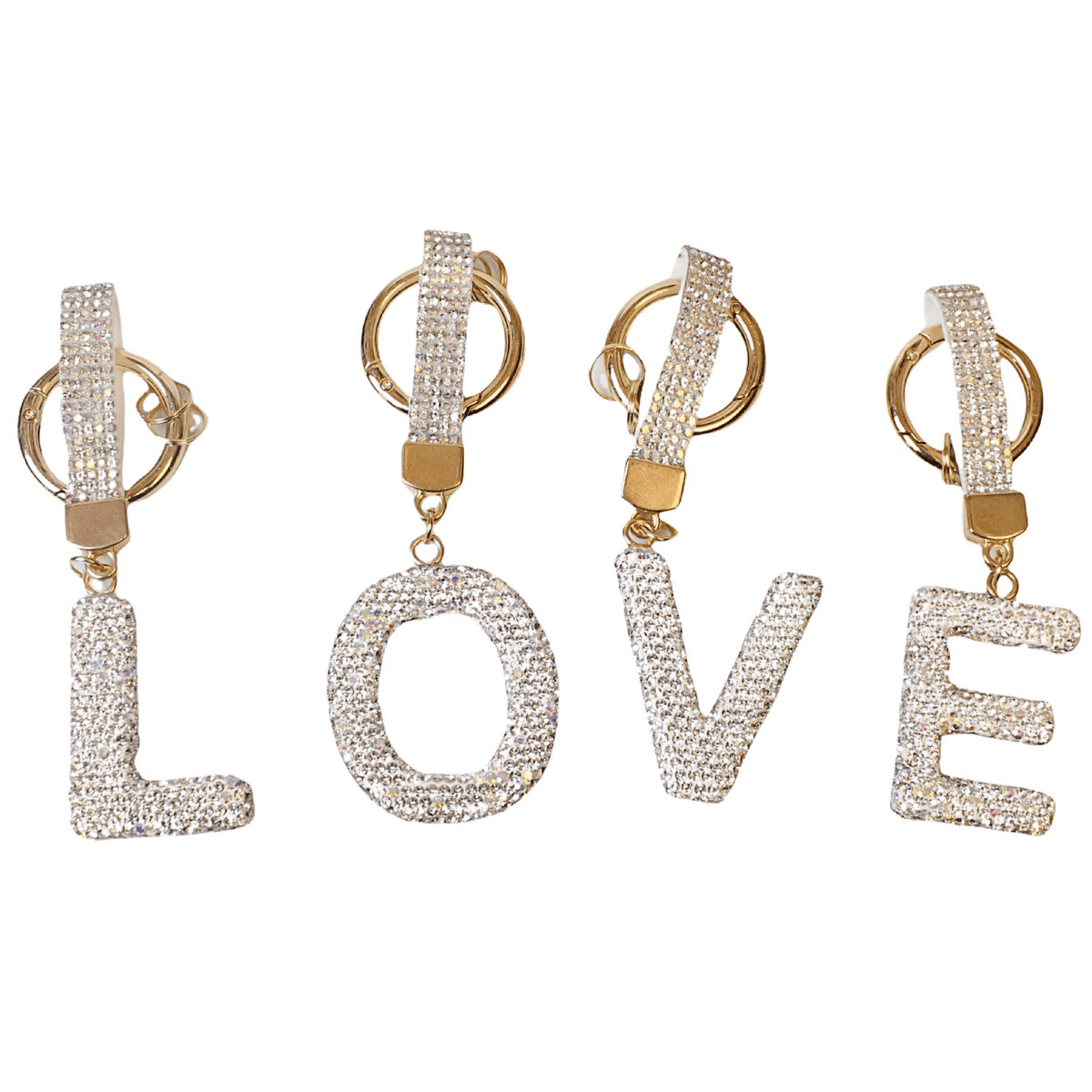 Diamond English Letter Alphabet Keychain